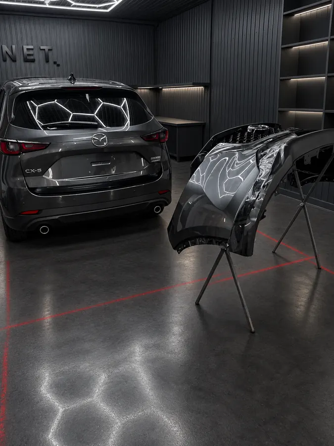 Mazda CX-5: бампер клеим снятым